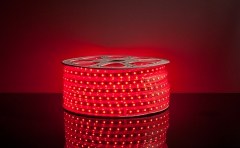 Светодиодная лента 5050/60 LED 13.2W 220V IP65 красный свет